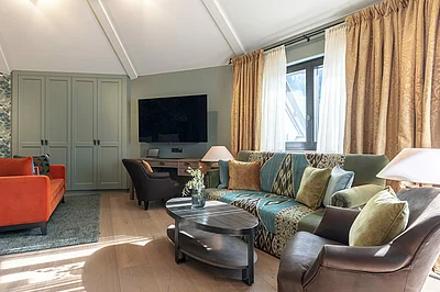 Wohnzimmer Suite Sterngucker im Hotel Unterschwarzachhof