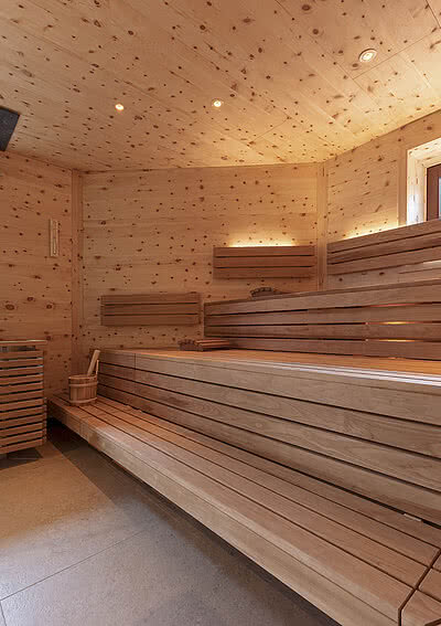 Finnische Sauna im Spa Bereich im Hotel Unterschwarzachhof
