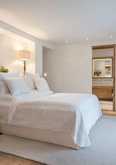 Exklusives Schlafzimmer im Chalet die Schmiedalm Saalbach Hinterglemm