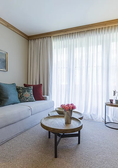 Lounge are in the Deluxe family suite in the Hotel Unterschwarzachhof