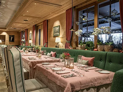 Restaurant im Hotel Unterschwarzachhof in Saalbach Hinterglemm