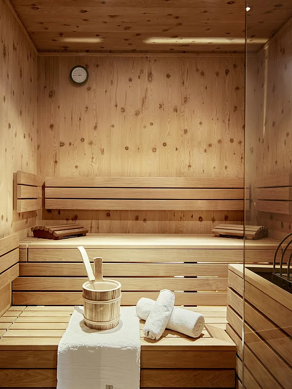 Sauna im Mitarbeiterwohnhaus Unterschwarzachhof Saalbach Hinterglemm 