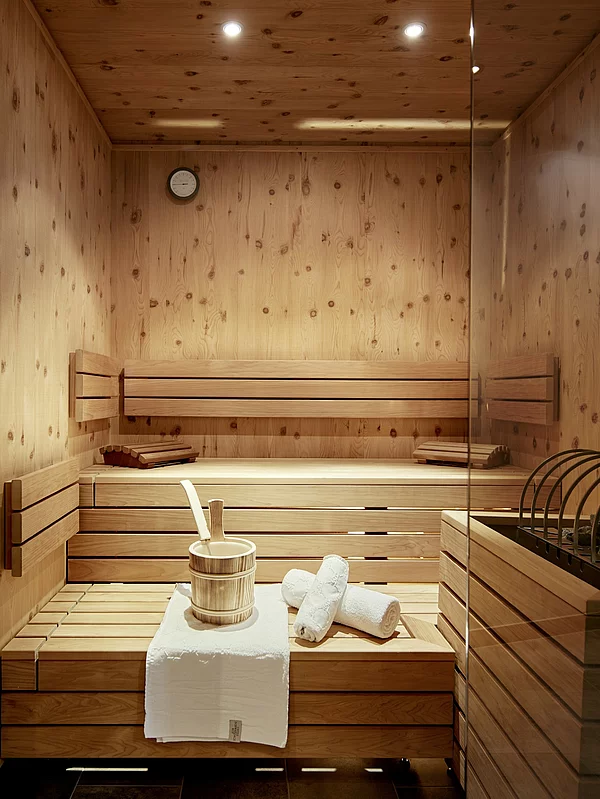 Sauna im Mitarbeiterwohnhaus Unterschwarzachhof Saalbach Hinterglemm